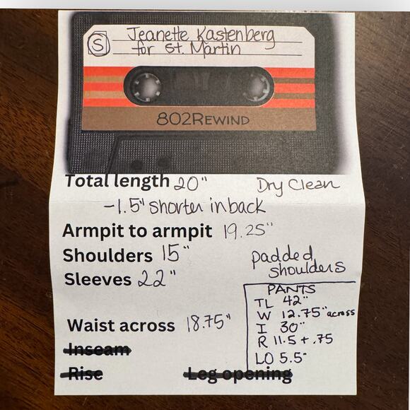 XS/S 80s Vintage Jeanette for St Martin Sequin Zipper Jacket & Pant Kastenberg - Picture 11 of 16